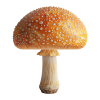 ai généré 3d le rendu de une champignon sur transparent Contexte - ai généré png