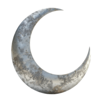 ai generado 3d representación de un Ramadán Luna en transparente antecedentes - ai generado png