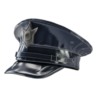 ai generado 3d representación de un policía gorra o sombrero en transparente antecedentes - ai generado png