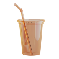 AI generated 3D Rendering of a Empty Juice Box With Straw on Transparent Background - Ai Generated png