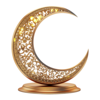 AI generated 3D Rendering of a Ramadan Moon on Transparent Background - Ai Generated png