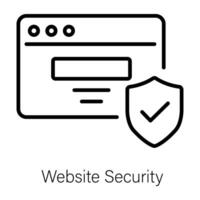 Trendy Website Security vector