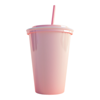 AI generated 3D Rendering of a Empty Juice Box With Straw on Transparent Background - Ai Generated png