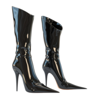 AI generated 3D Rendering of a Ladies Long Fashion Leather Shoes on Transparent Background - Ai Generated png