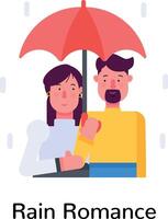 Trendy Rain Romance vector