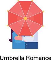 Trendy Umbrella Romance vector