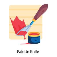 Trendy Palette Knife vector