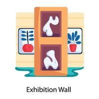 Trendy Exhibition Wall vector