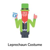 Trendy Leprechaun Costume vector