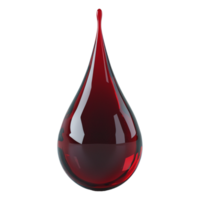 AI generated 3D Rendering of a Red Liquid Drops on Transparent Background - Ai Generated png