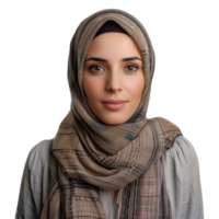 ai generiert 3d Rendern von ein Frau tragen Hijab auf transparent Hintergrund - - ai generiert png