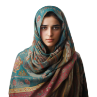 AI generated 3D Rendering of a Woman Wearing Hijaab on Transparent Background - Ai Generated png