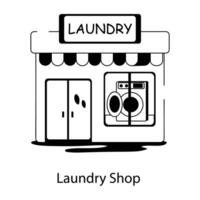 Trendy Laundry Shop vector
