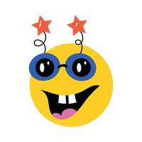 Trendy Grinning Emoji vector