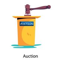 Trendy Auction Concepts vector