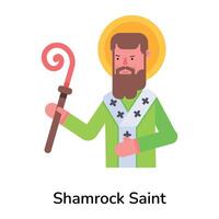 Trendy Shamrock Saint vector