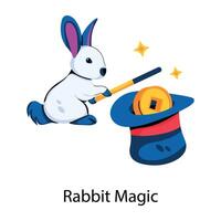 Trendy Rabbit Magic vector