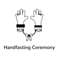 Trendy Handfasting Ceremony vector