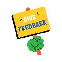 Trendy Give Feedback vector