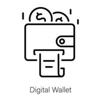 Trendy Digital Wallet vector