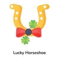Trendy Lucky Horseshoe vector