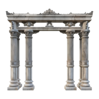 AI generated 3D Rendering of a Greek Marble Stone on Transparent Background - Ai Generated png