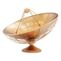 AI generated 3D Rendering of a Signal Receiver Dish on Transparent Background - Ai Generated png