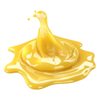AI generated 3D Rendering of a Oil Splashes on Transparent Background - Ai Generated png