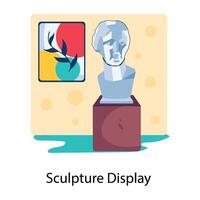 Trendy Sculpture Display vector