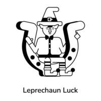 Trendy Leprechaun Luck vector