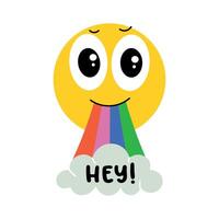 Trendy Rainbow Tongue vector