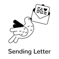 Trendy Sending Letter vector