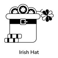 de moda irlandesa sombrero vector