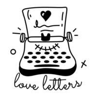 Trendy Love Letter vector