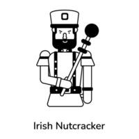 Trendy Irish Nutcracker vector