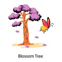 Trendy Blossom Tree vector