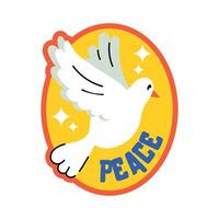 Trendy Peace Bird vector