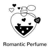 Trendy Romantic Perfume vector