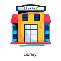 Trendy Library Concepts vector