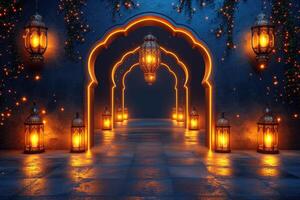 AI generated blessing ramadan vibes background professional photography photo