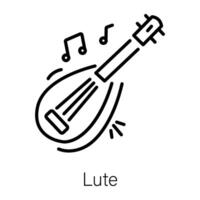 Trendy Lute Concepts vector