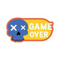 Trendy Game Over vector