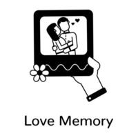 Trendy Love Memory vector