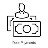Trendy Debt Payments vector