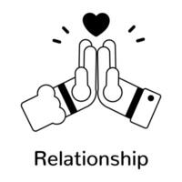 Trendy Relationship Concepts vector