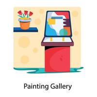 Trendy Painting Gallery vector