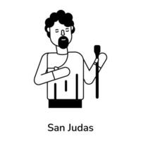 Trendy San Judas vector