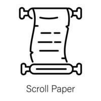 Trendy Scroll Paper vector