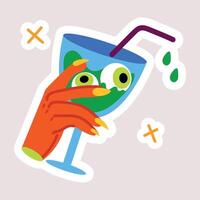 Trendy Halloween Drink vector