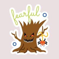 Trendy Fearful Tree vector